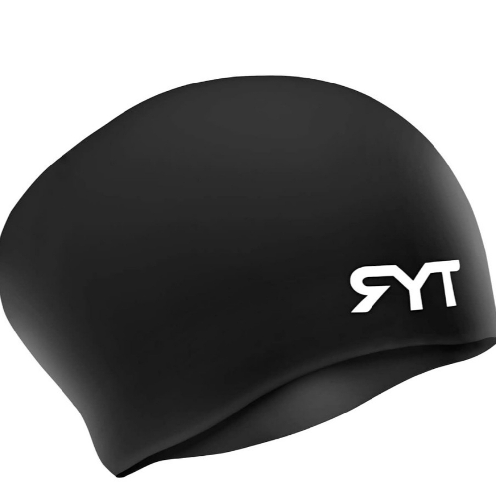 TYR Youth Long Hair Silicone Wrinkle-Free Swim Cap - Picture 4 of 4